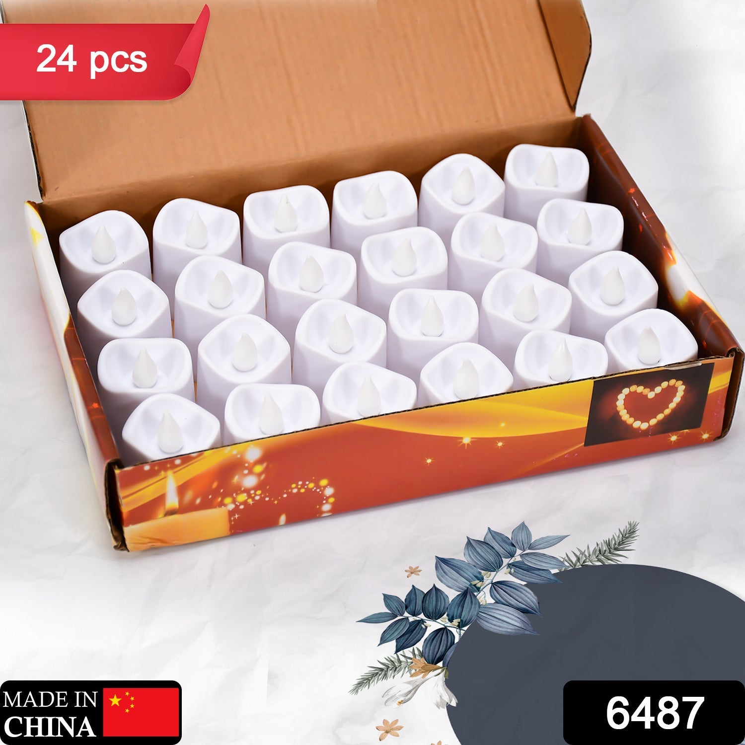 6487 Flameless LED Tealights, Smokeless Plastic Decorative Candles - Led Tea Light Candle For Home Decoration (Pack Of 24) DeoDap 6487 Flameless LED Tealights, Smokeless Plastic Decorative Candles - Led Tea Light Candle For Home Decoration (Pack Of 24) DeoDap